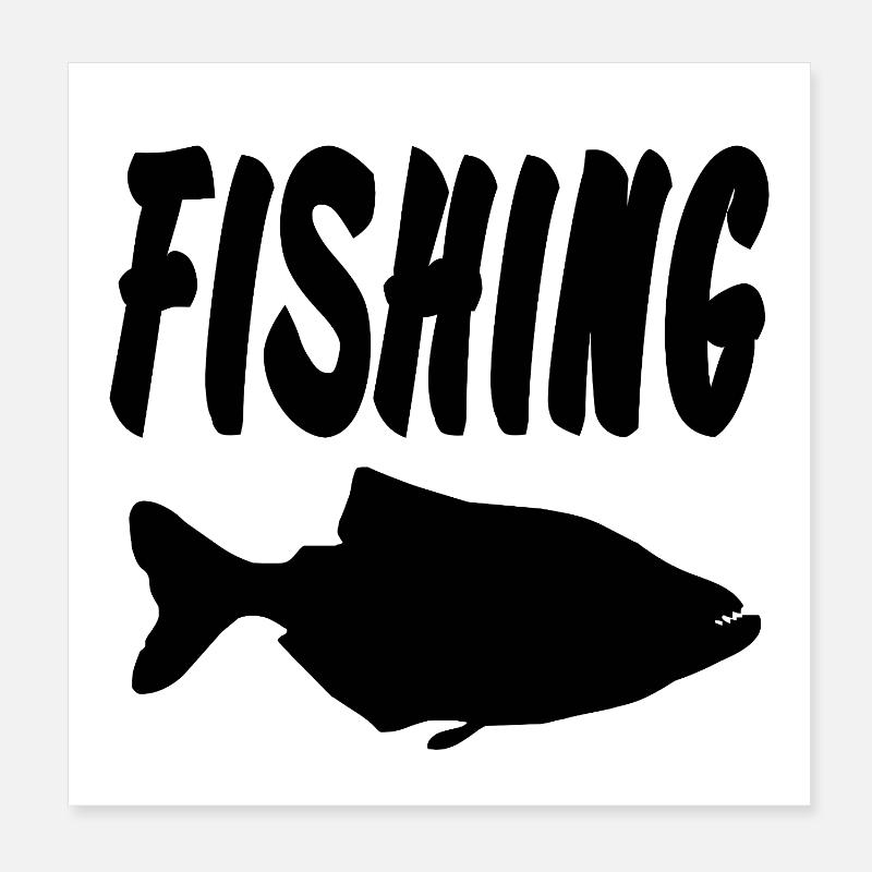 Pêche Poster 20 x 20 cm