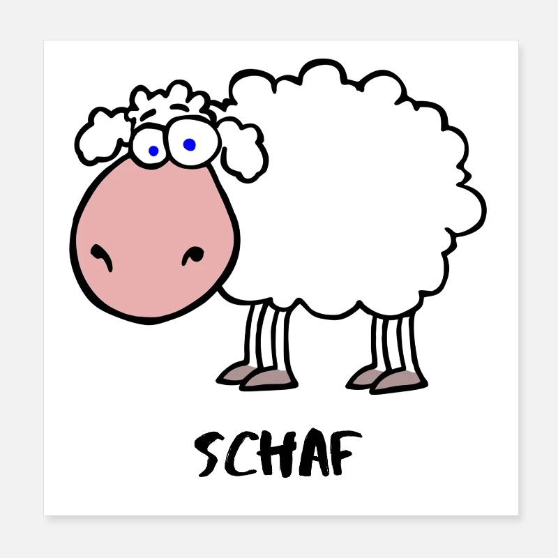 Schaf Poster 20x20 cm