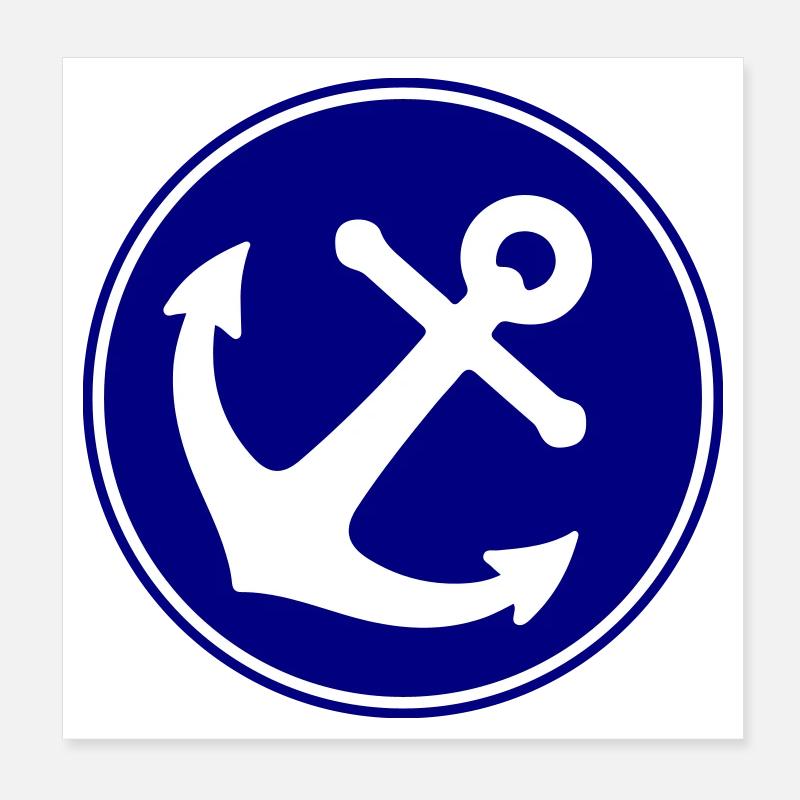 Anchor icon Poster 8" x 8" (20x20 cm)