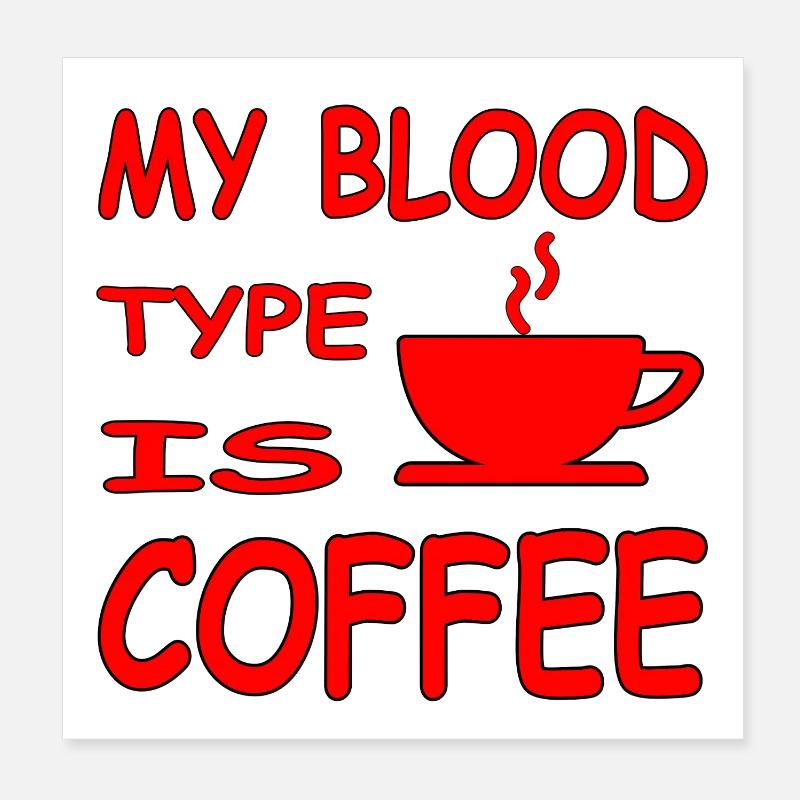 Kaffee Poster 20x20 cm