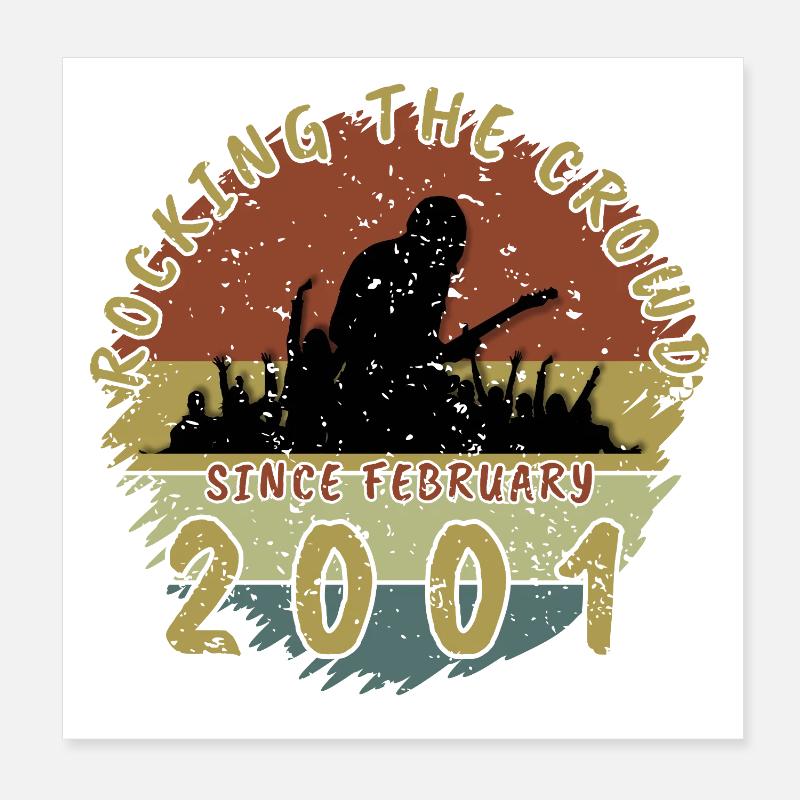 25. Geburtstag Rocking the crowd GIT 02/2001 Poster 20x20 cm