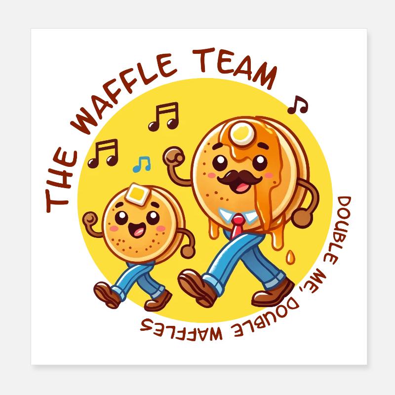 Équipe gaufre Poster 20 x 20 cm