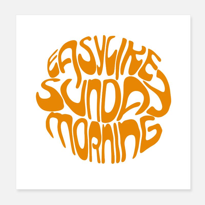 Ronde du dimanche psychédélique Poster 20 x 20 cm