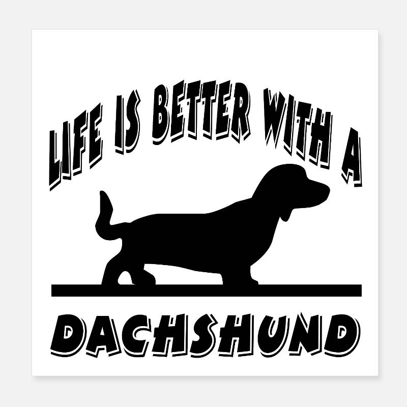 Dackel Poster 20x20 cm