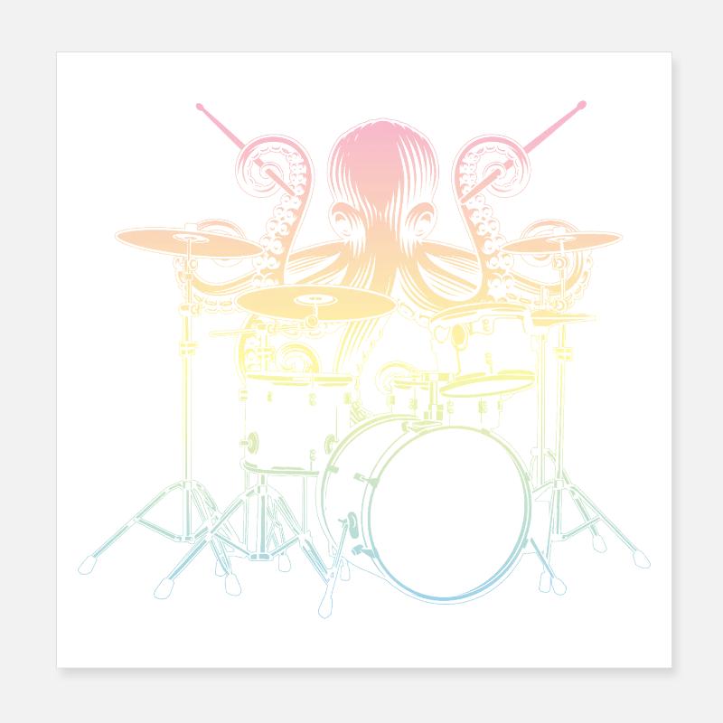 Batterie Batteur Squid Poster 20 x 20 cm