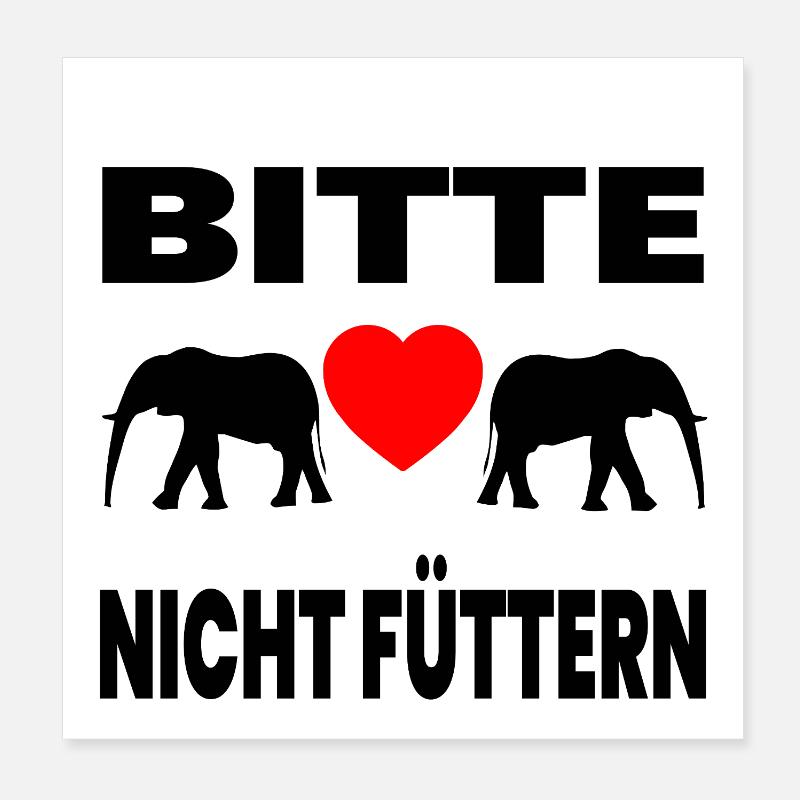 Elefanten Poster 20x20 cm