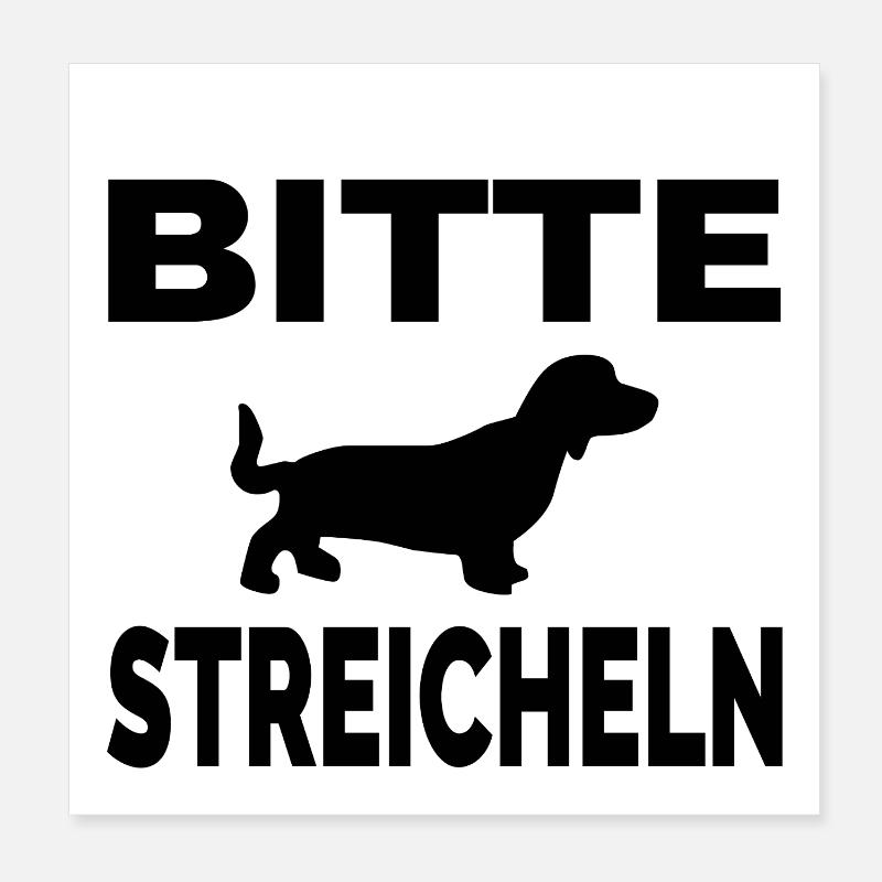 Dackel Poster 20x20 cm