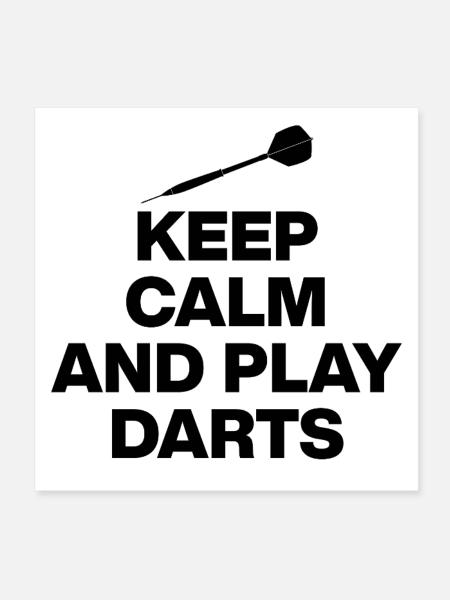 KEEP CALM AND PLAY DARTS! 180 ARROWS - Poster 8" x 8" (20x20 cm) - white - Front