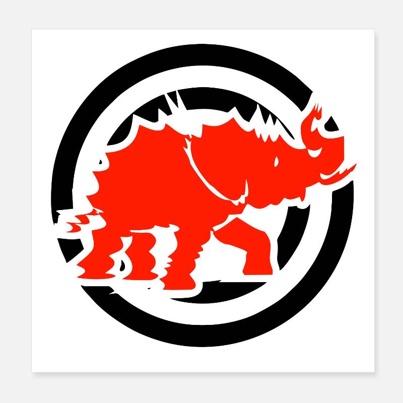 ELEPHANT - Poster 20 x 20 cm - blanc