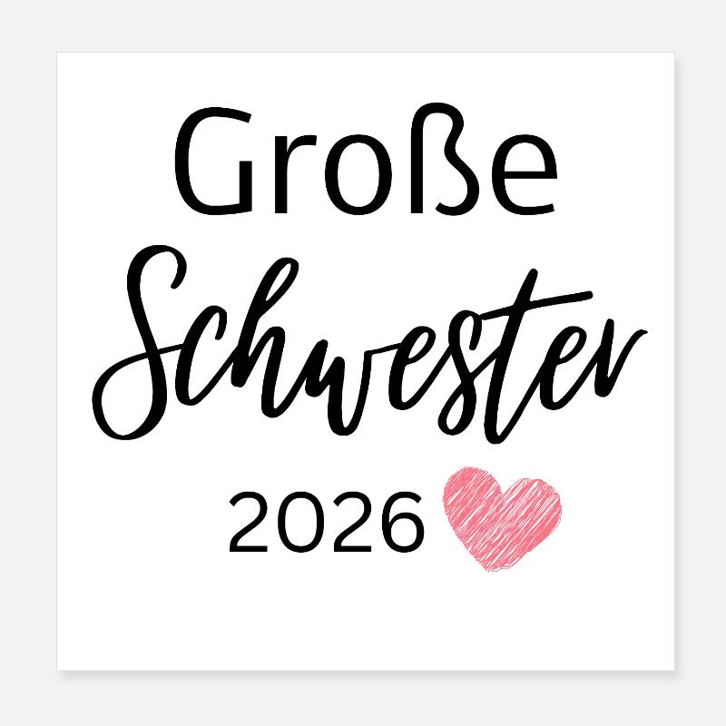Große Schwester 2026 Poster 20x20 cm