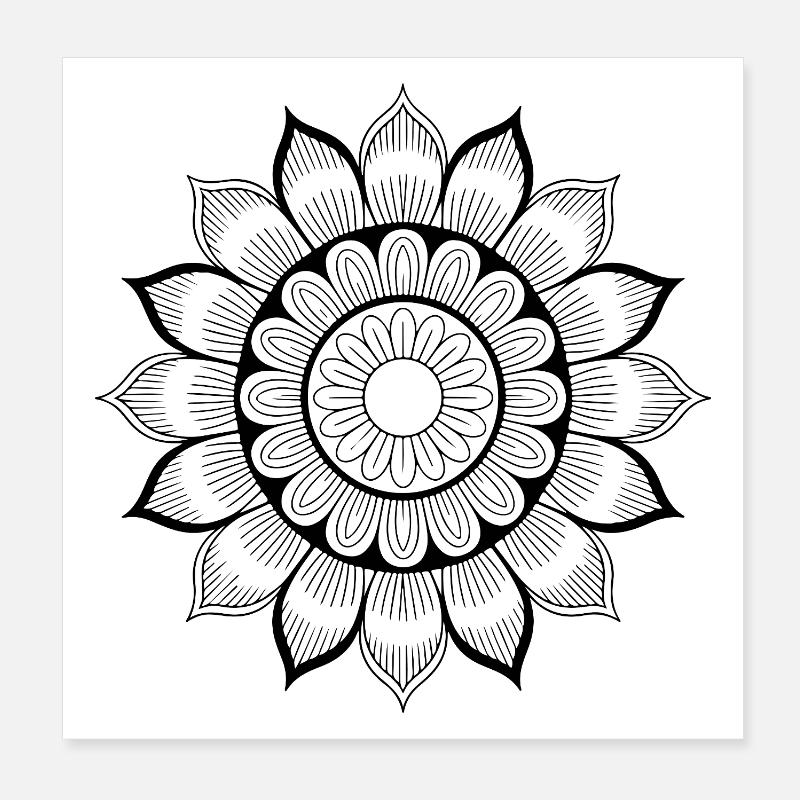 mandala Poster 20 x 20 cm
