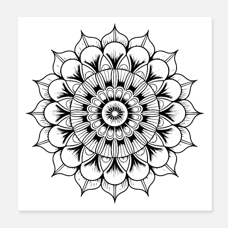 Mandala Poster 20x20 cm