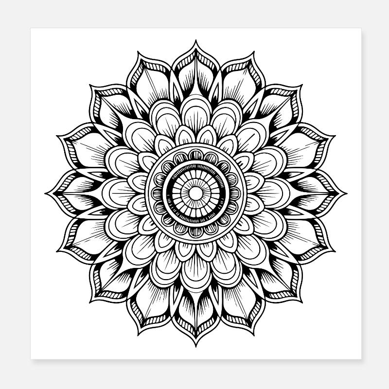 mandala Poster 20 x 20 cm