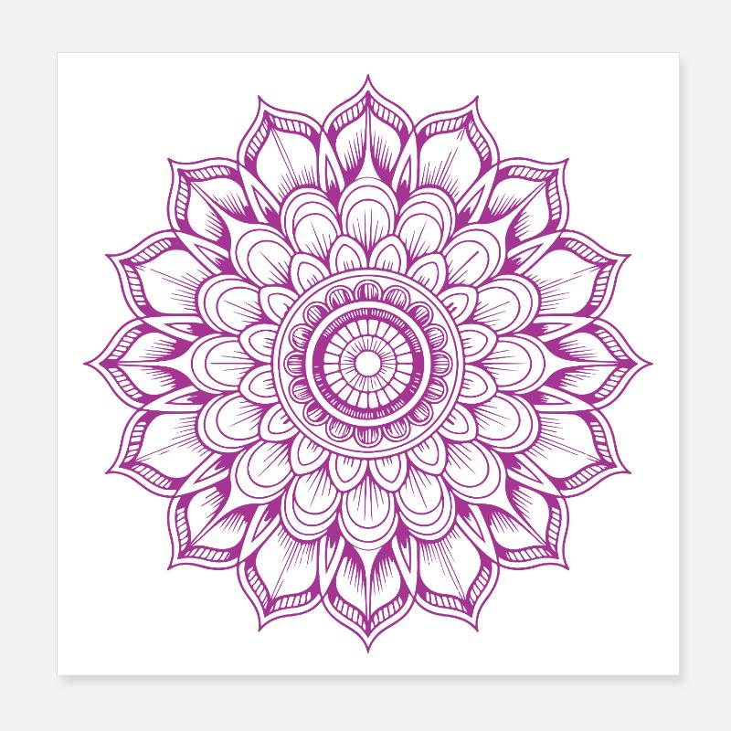 Mandala Poster 20 x 20 cm