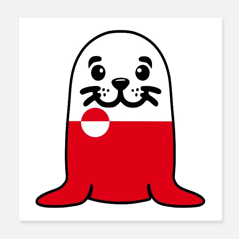 Robbe Grönland Poster 20x20 cm