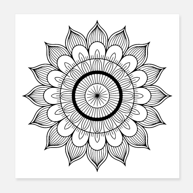 Mandala Poster 20 x 20 cm