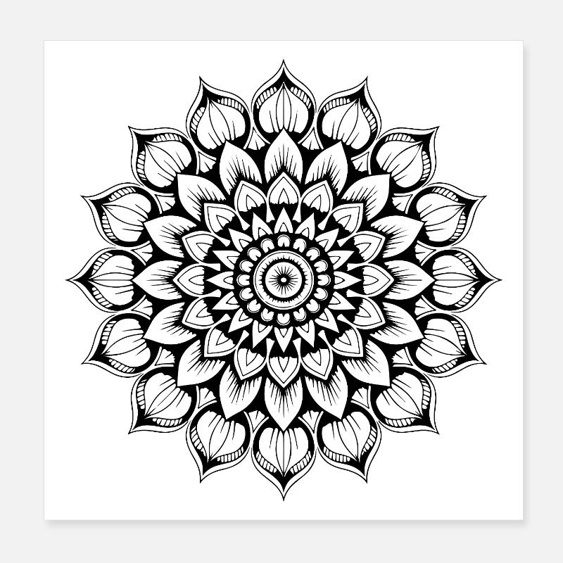 Mandala Poster 20 x 20 cm