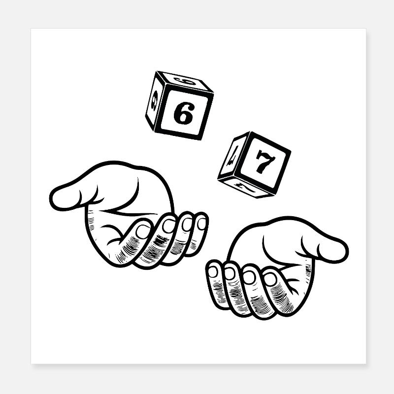 67 Six Sept - Poster 20 x 20 cm - blanc