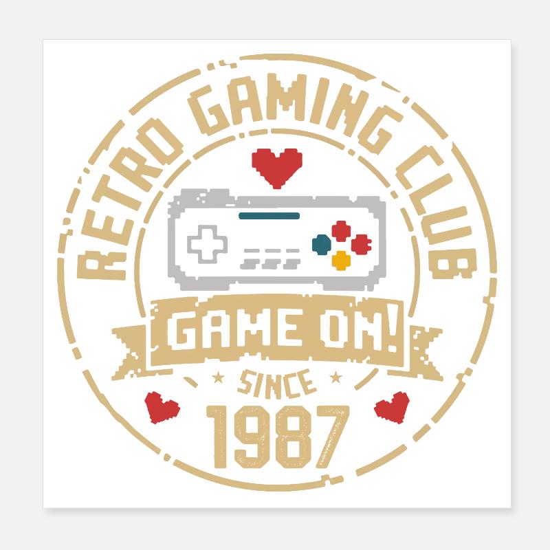 Vintage 1987 Geburtstag 1987 Geschenk 1987  Poster 20x20 cm