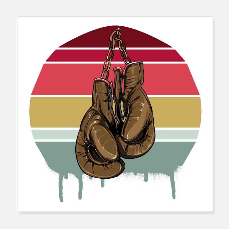 Gants de boxe Poster 20 x 20 cm