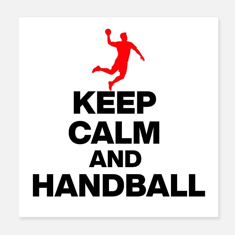 KEEP CALM & KEMPA-TRICK! DEUTSCHLAND HANDBALL ROT Poster 20x20 cm