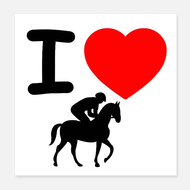 horses Poster 8" x 8" (20x20 cm)