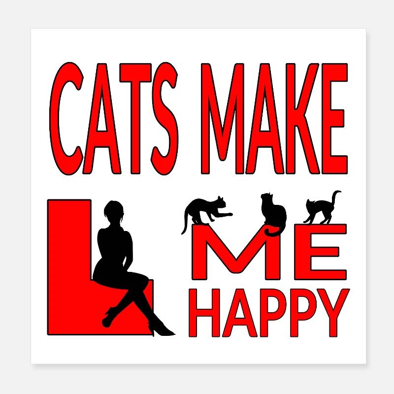 félin Poster 20 x 20 cm