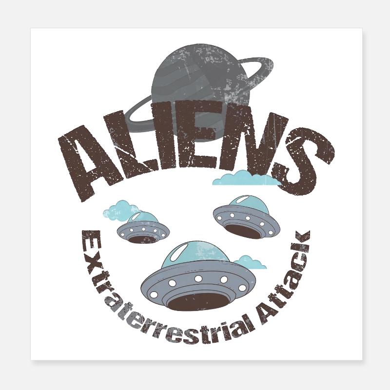 Rencontres extraterrestres : dirigeables extraterrestres Poster 20 x 20 cm