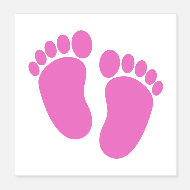 Pieds de bébé Poster 20 x 20 cm