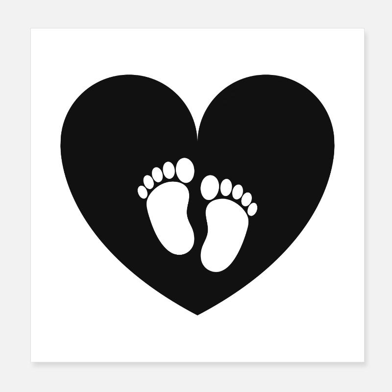 Baby footprint Poster 8" x 8" (20x20 cm)
