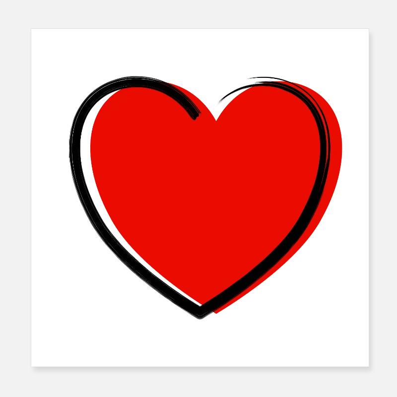 Herz Poster 20x20 cm
