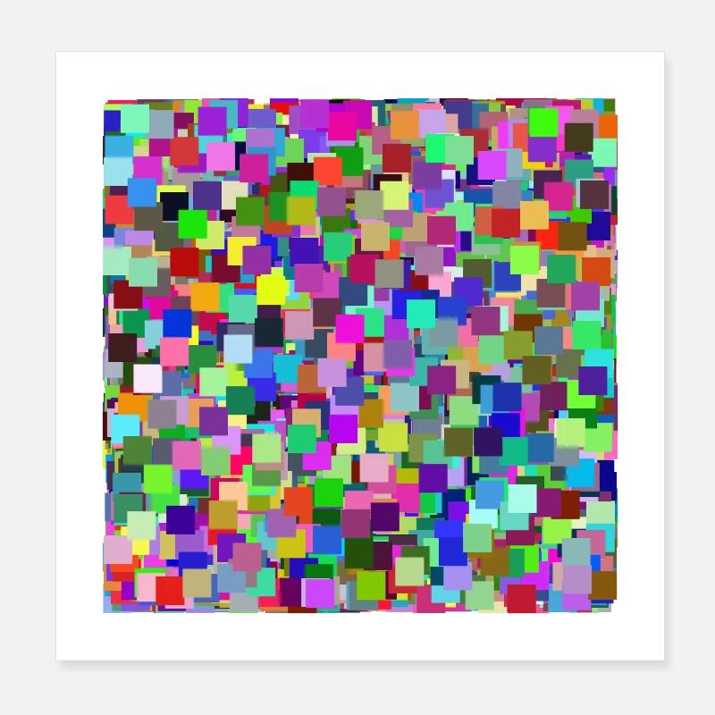 Bunte Quadrate Poster 20x20 cm