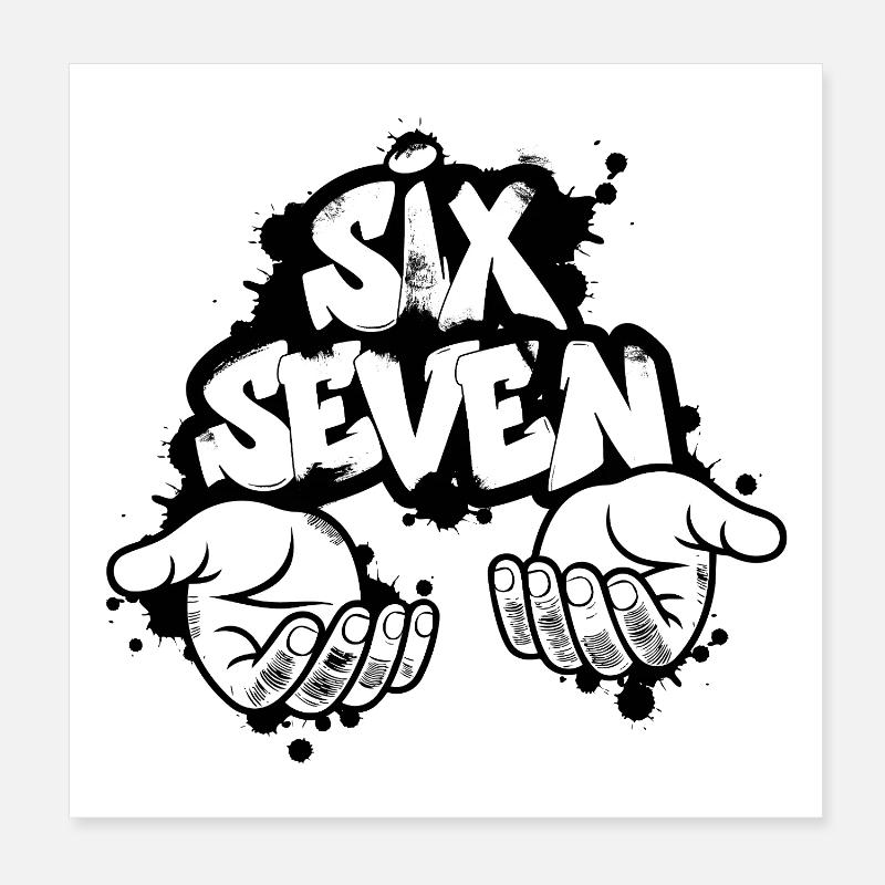 Six Seven Graffiti Poster 20x20 cm