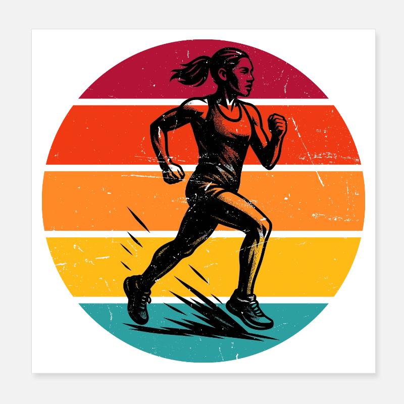 Illustration de course pour la course Poster 20 x 20 cm