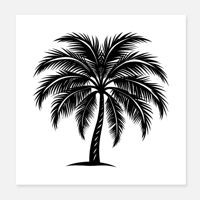 Palm tree Poster 8" x 8" (20x20 cm)