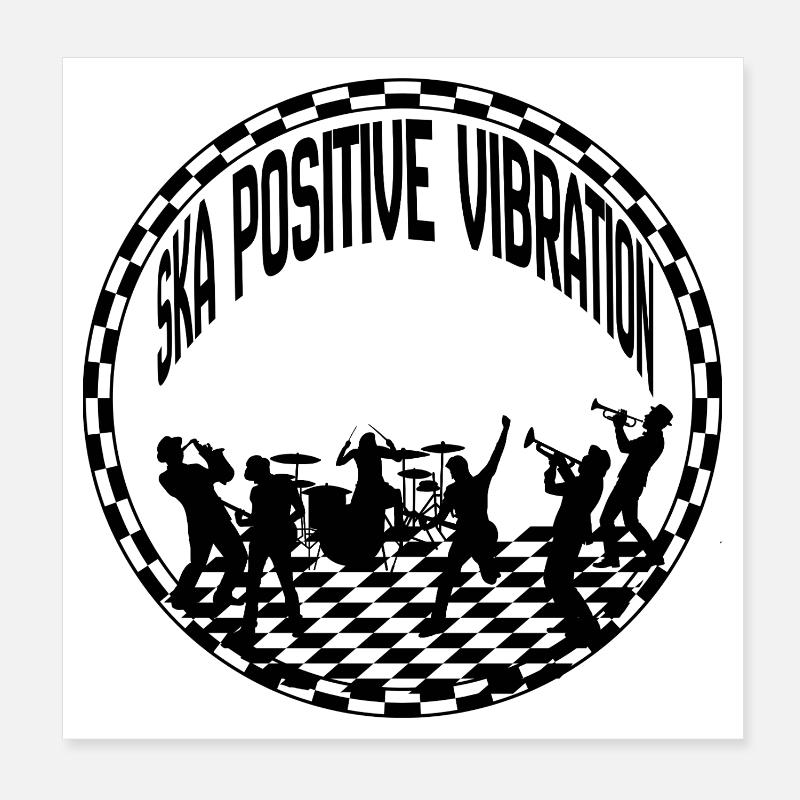 Positive Schwingung Poster 20x20 cm