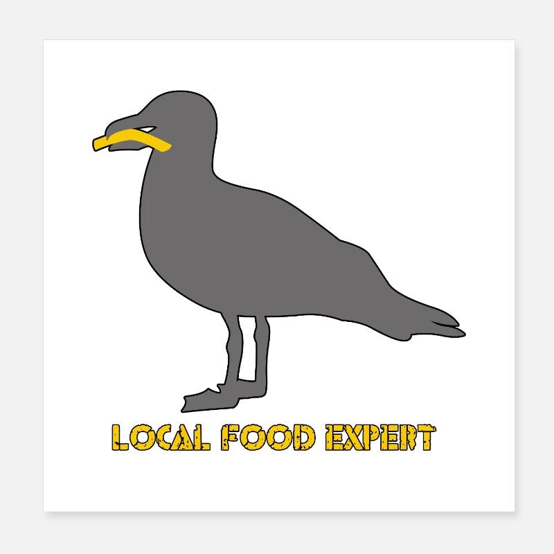 Expert alimentaire local - Grey Poster 20 x 20 cm