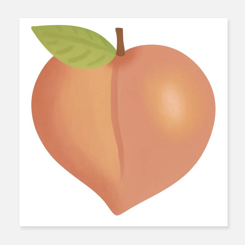 Pêche à feuilles Poster 20 x 20 cm