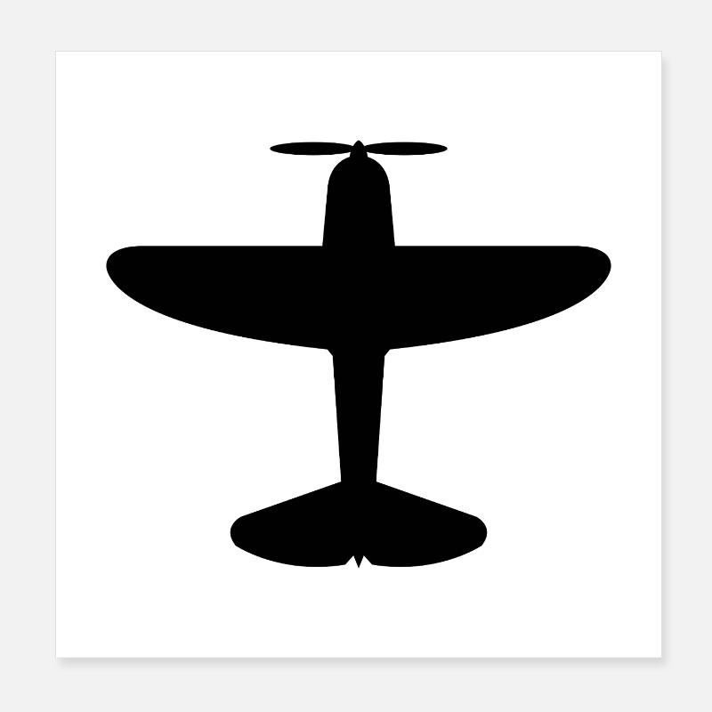 Old airplane Poster 8" x 8" (20x20 cm)