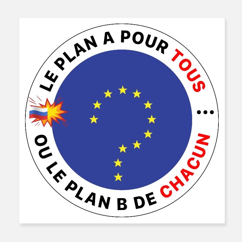 Europe_le_plan_A_pour_tous - Poster 20 x 20 cm - blanc