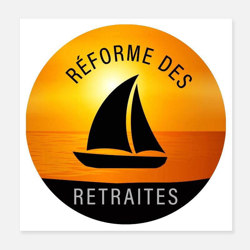 Reforme_des_retraites Poster 20 x 20 cm