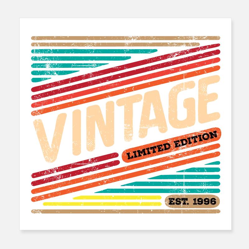 Édition limitée Millésime 1996 Poster 20 x 20 cm