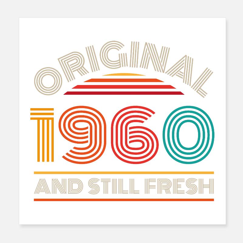 Millésime 1960 Poster 20 x 20 cm