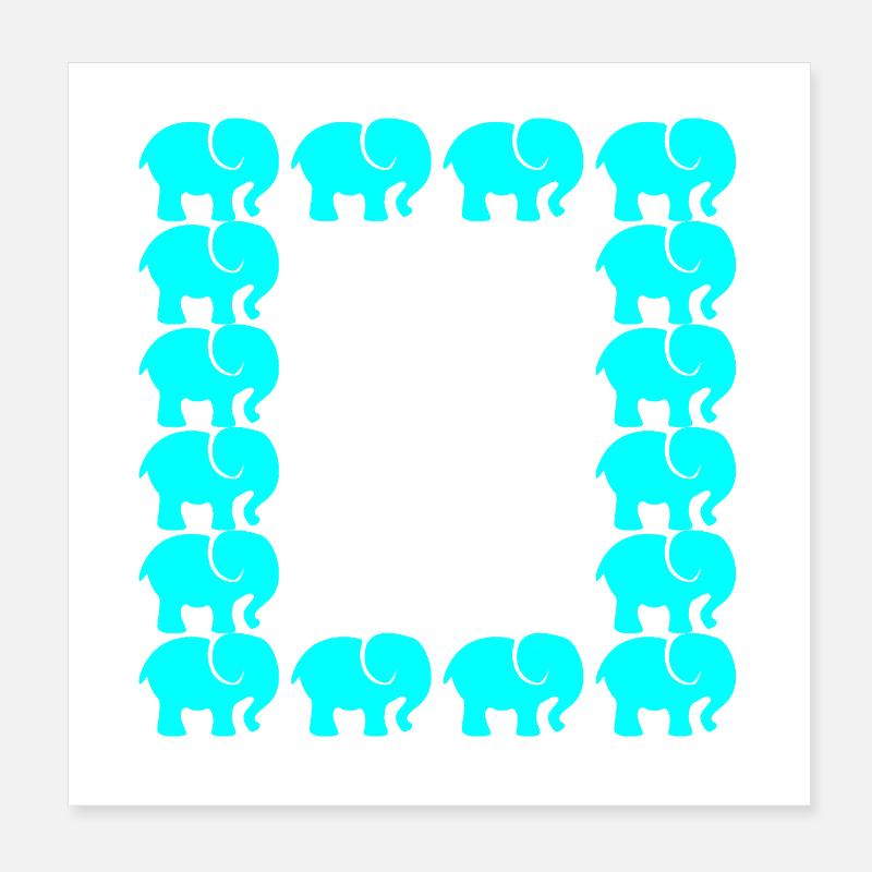 ELEFANT Poster 20x20 cm