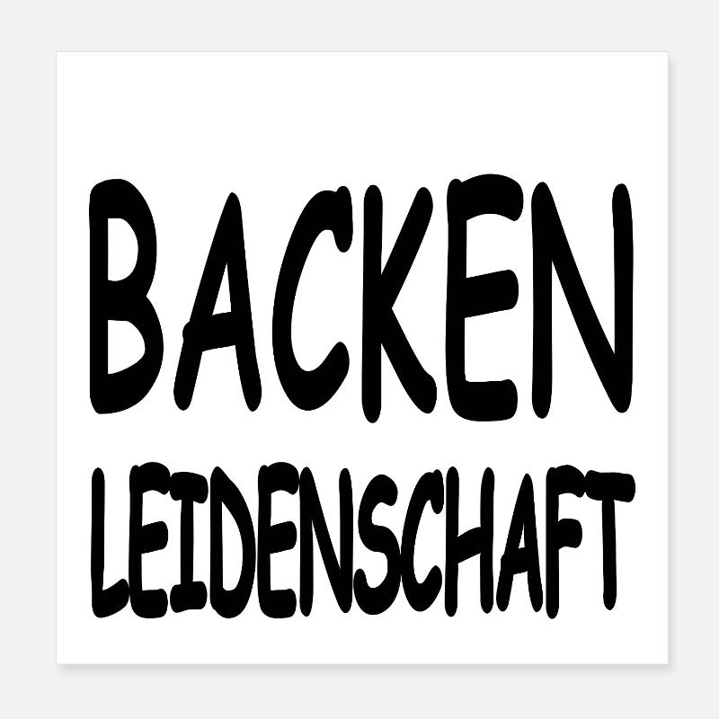 Backen Poster 20x20 cm