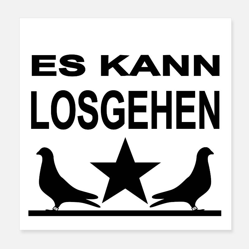 Tauben Poster 20x20 cm