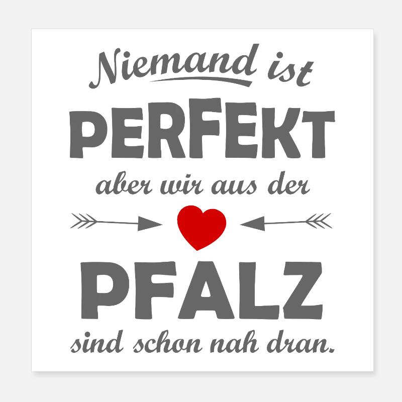 Palatinate pride: Nobody is perfect Poster 8" x 8" (20x20 cm)