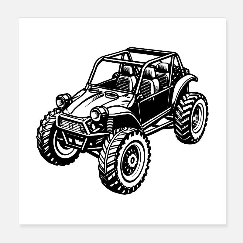 Buggy tout-terrain Poster 20 x 20 cm