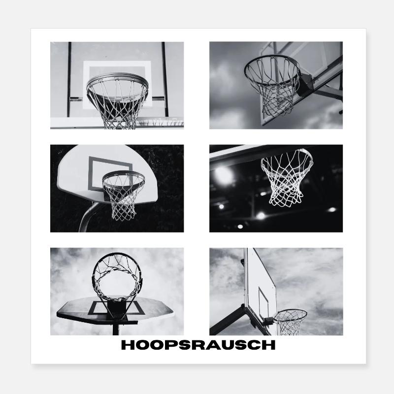 Hoopsrausch BW Collage Poster 20x20 cm