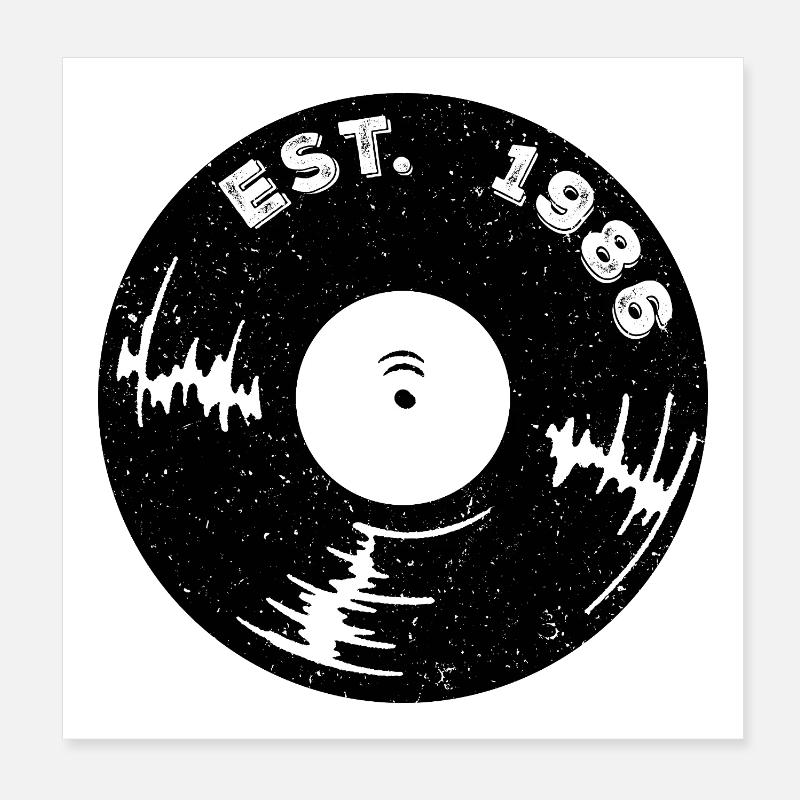 Est. Vintage 1986 Poster 20 x 20 cm